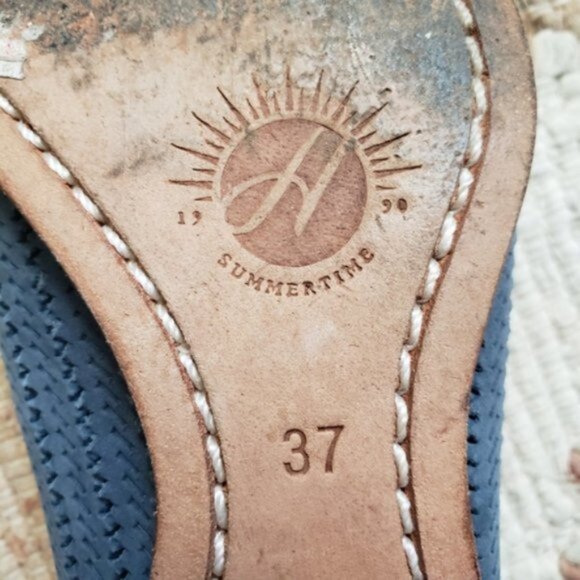 Summertime Bohemian Loafers Perforated Leather Suede size EU 37 / US 6.5 - Picture 8 of 14